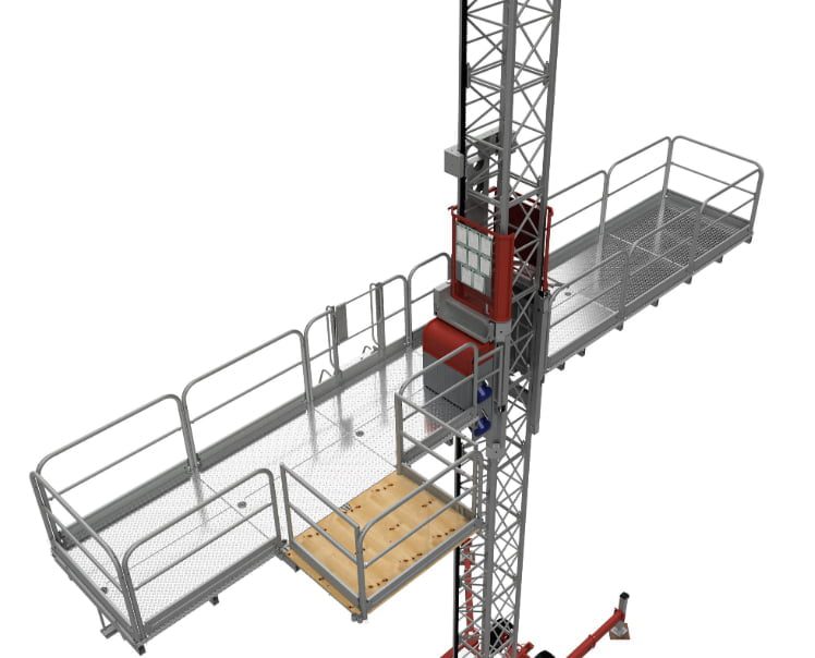 Framlenging á löm Vinnupallalyftur Hoist Vinnulyftur-8